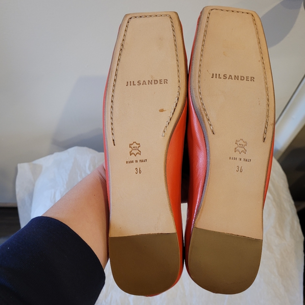 Vintage Jill Sander Square Toe Fold Flat Sz 36 - Picture 4 of 5